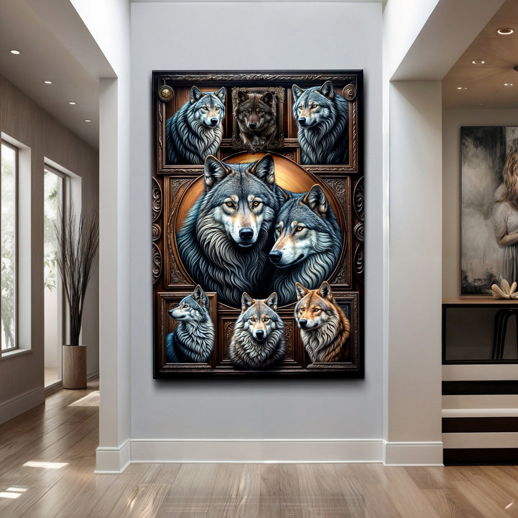 Wolf Collage Wall Art III