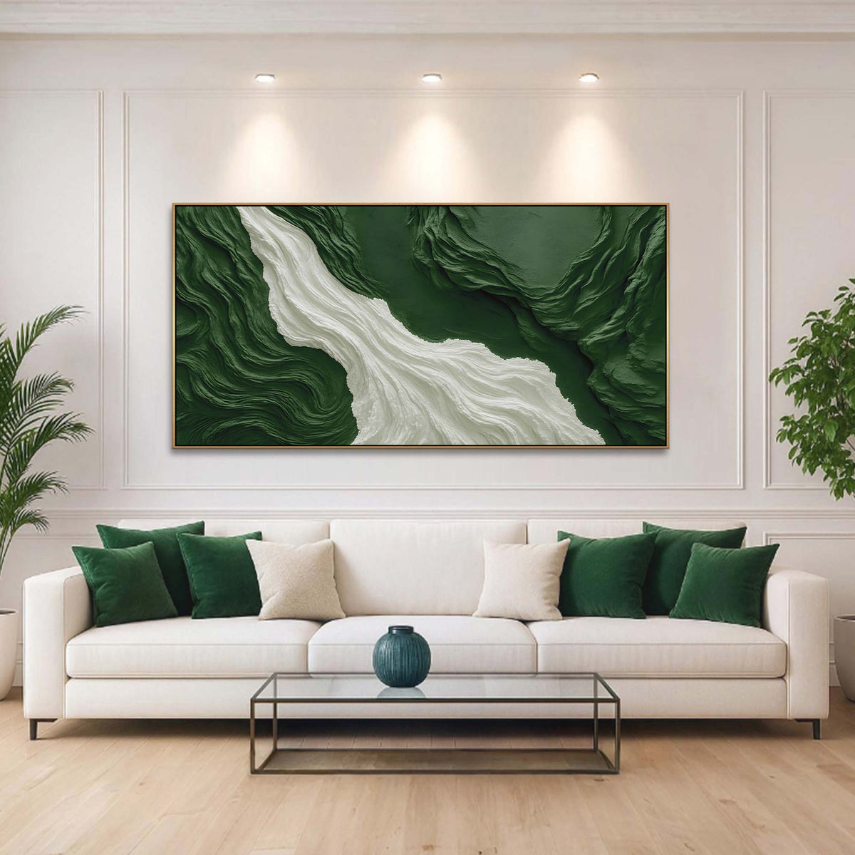 Green Rivers Abstract Wall Art
