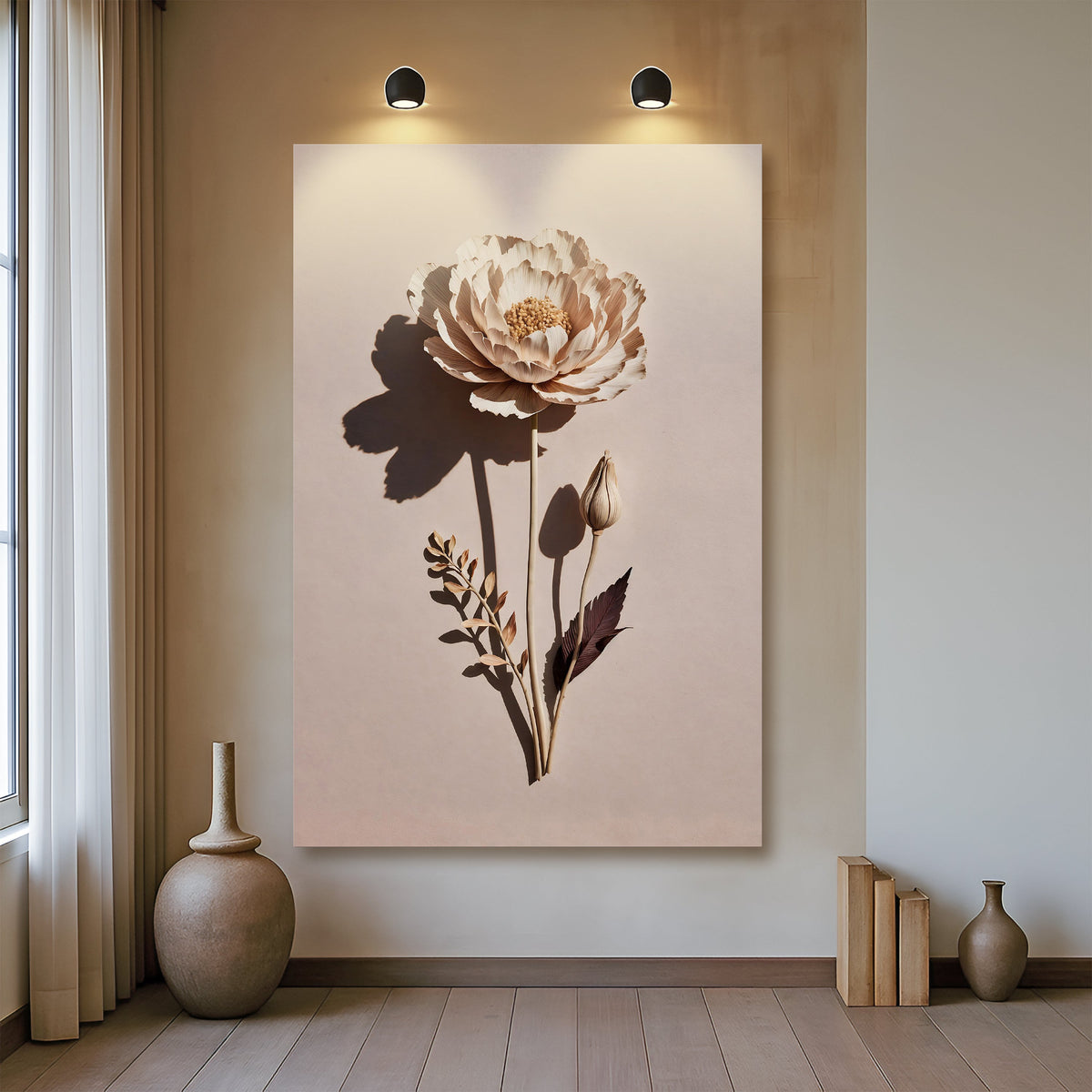 Minimalist Lone Flower Wall Art