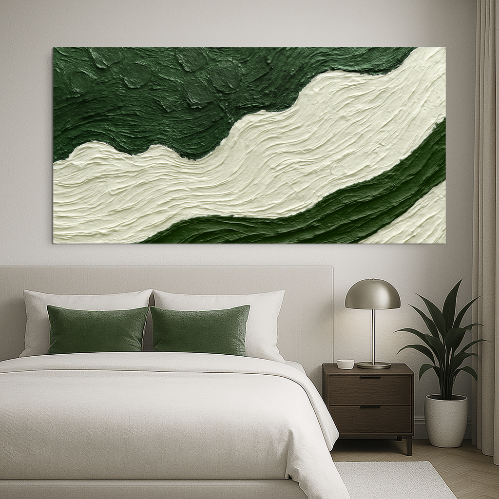 Green Rivers Abstract Wall Art VII