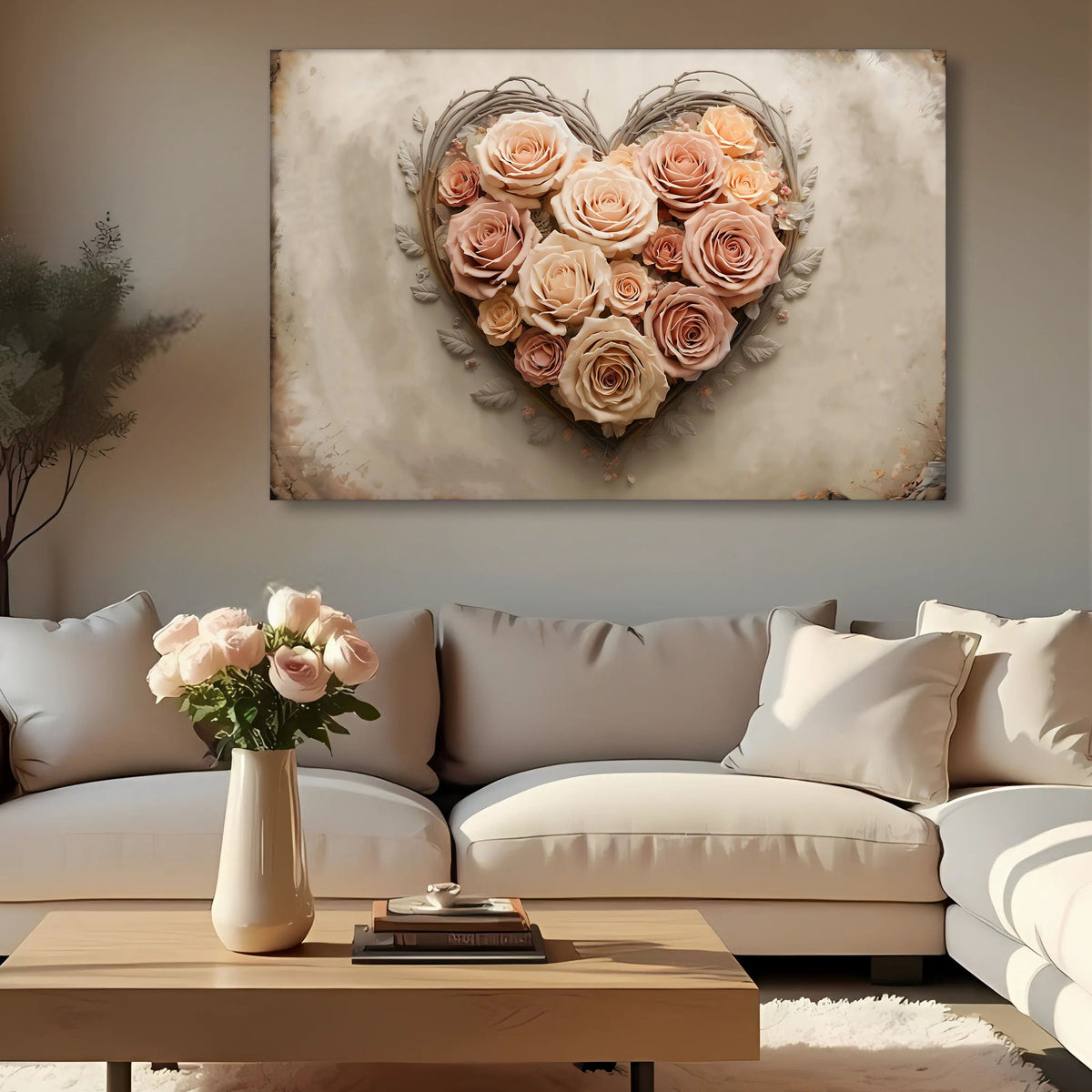 Floral Heart Wall Art III