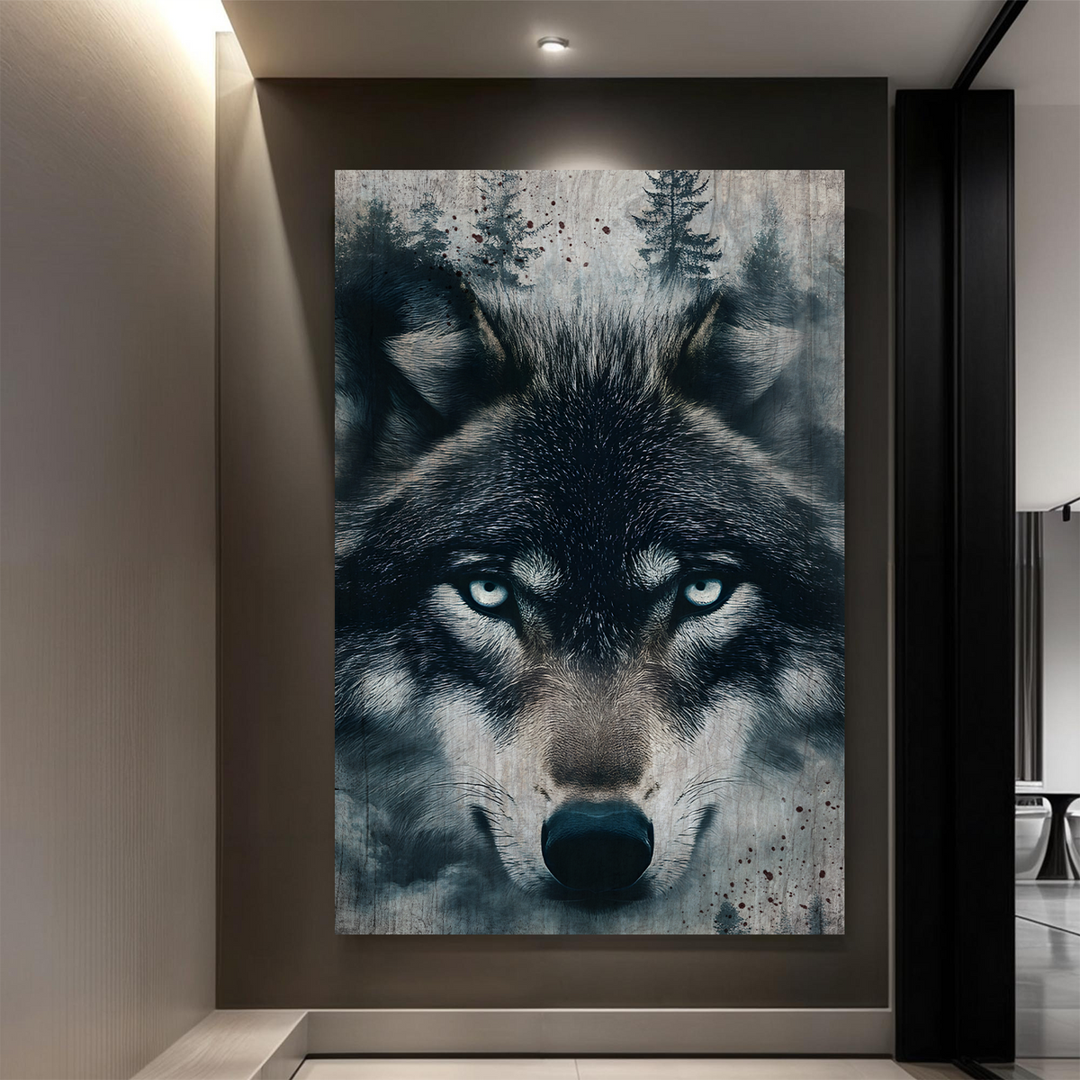 Wolf Double Exposure Wall Art III