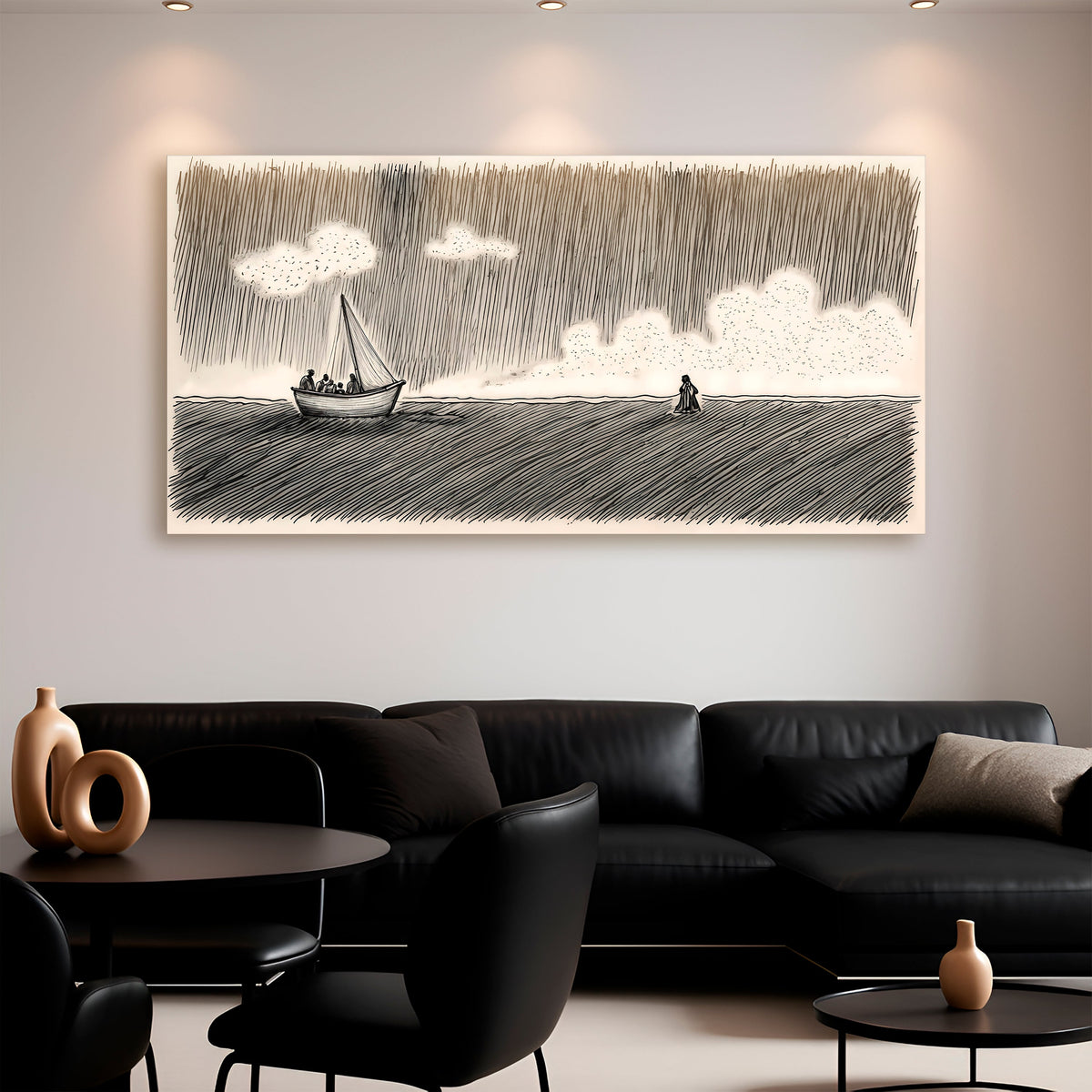 Jesus Walking On Water Faith Wall Art V