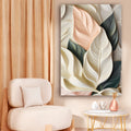 Elegant Pastel Leaf Wall Art