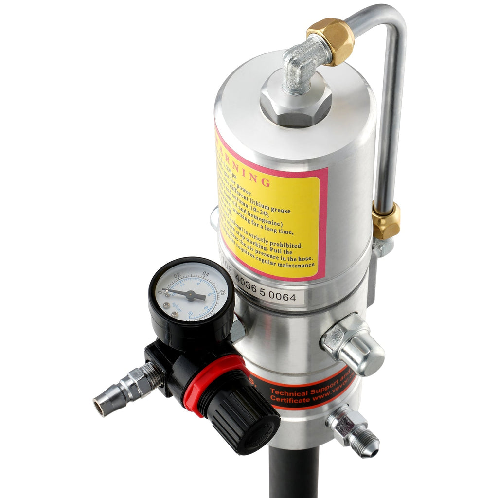 Air Operated Grease Pump with 13 ft Hose and 360° Swivel Gun - Cast-Aluminum