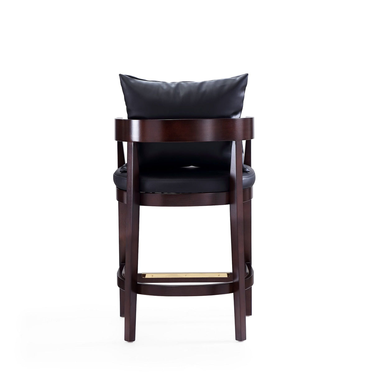 Mid-Century Modern Counter Stool with Upholstered Seat - Multiple Colors