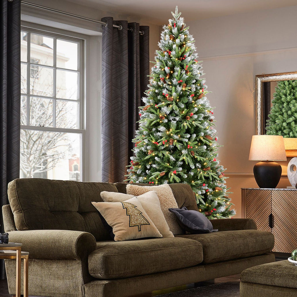 5FT Christmas Tree with 250 Warm Lights - Realistic PVC Holiday Decor