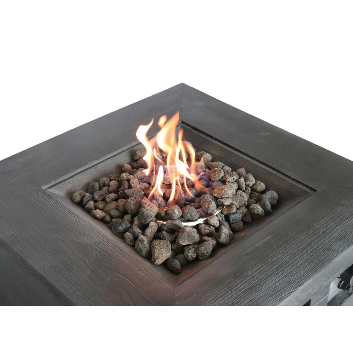 Fiber Reinforced Fire Pit Table with 40,000 BTU Output - Charcoal