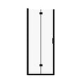 Semi Frameless Bifold Pivot Shower Door with Reversible Installation - Black