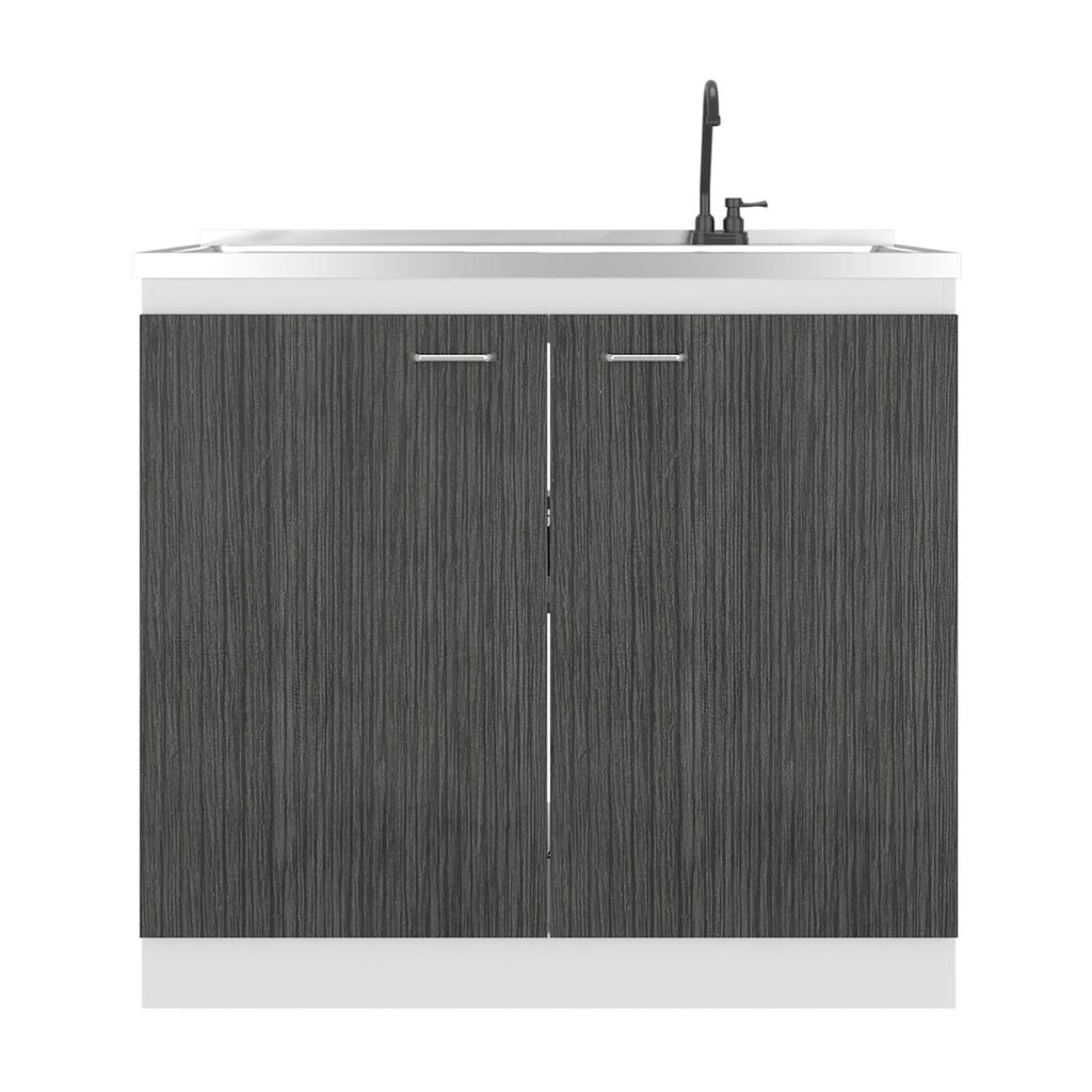 Salento Freestanding Sink with Double Door Cabinet - Engineered Wood