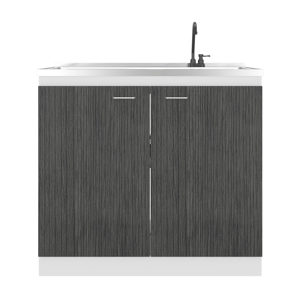 Salento Freestanding Sink with Double Door Cabinet - Engineered Wood