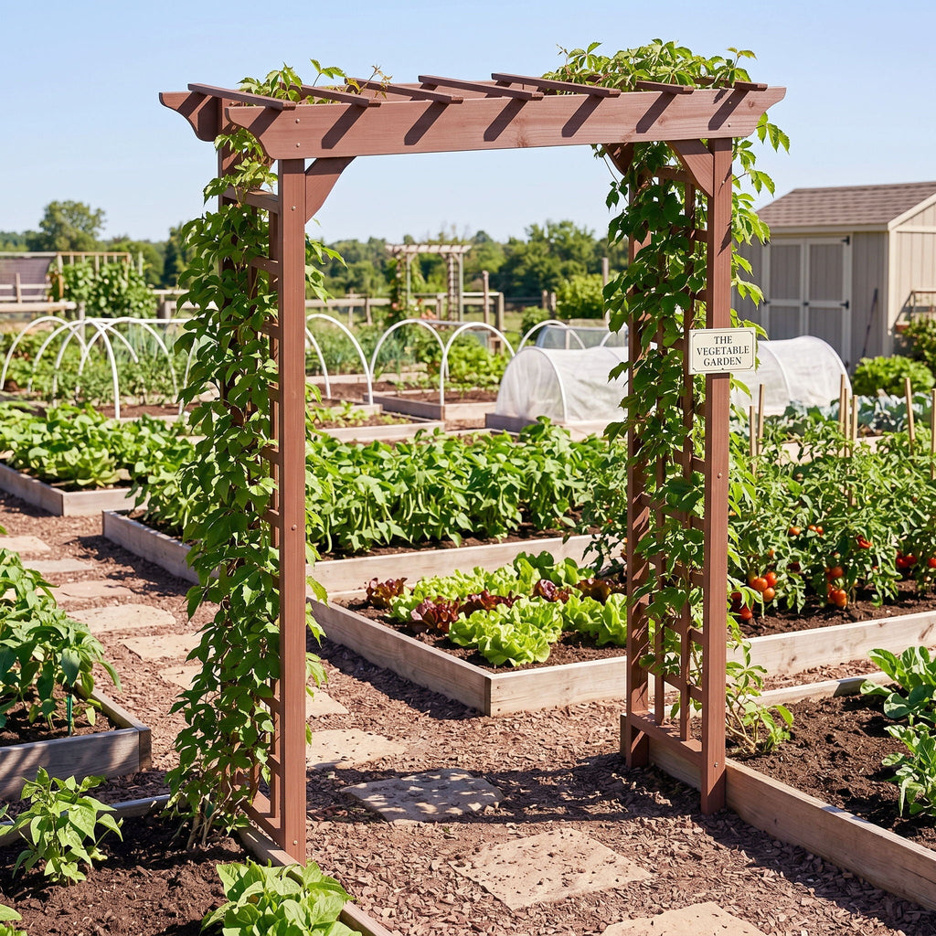 Wedding Arbor with Trellis Design - Dark Brown or Light Brown