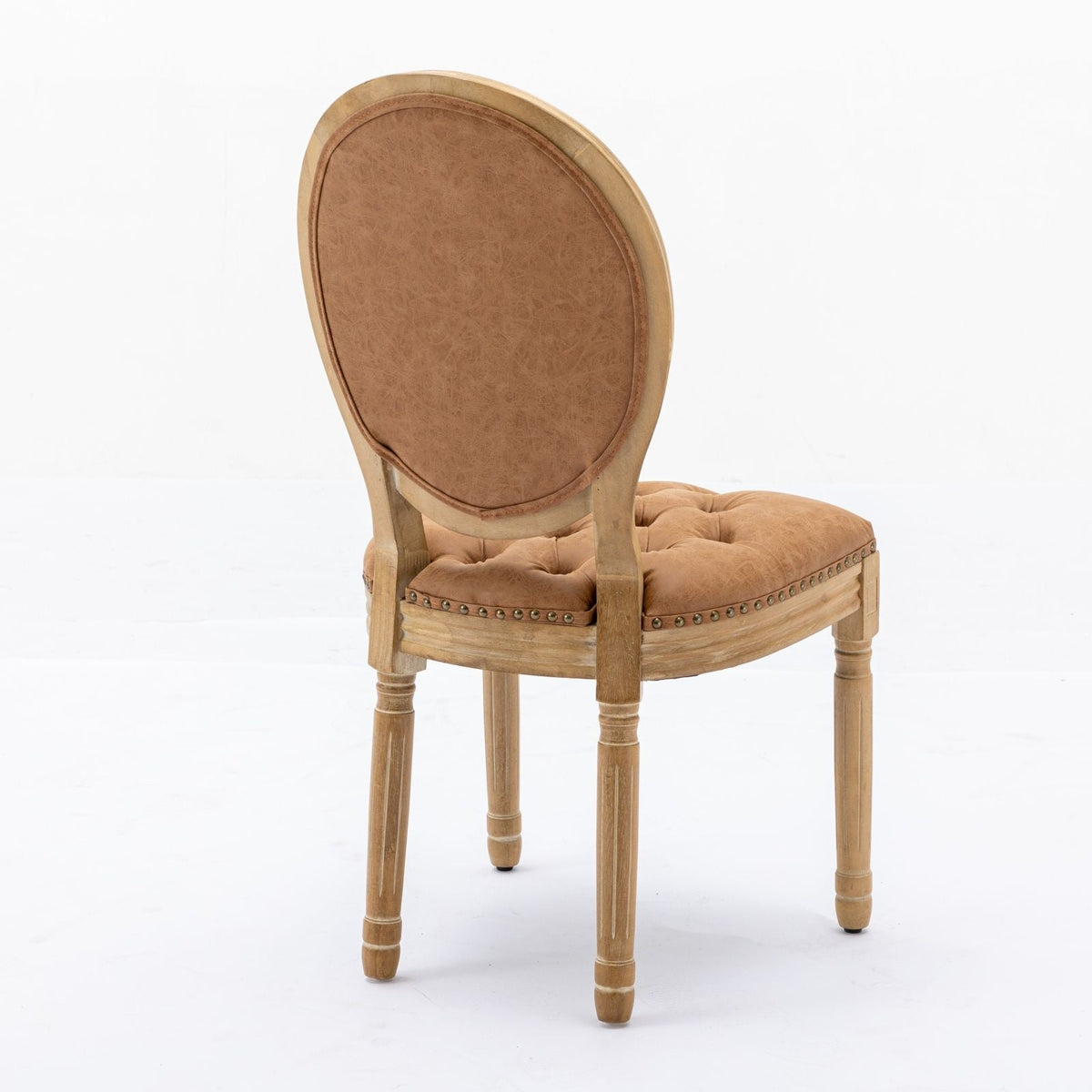 French Style Solid Wood Dining Chair with Nailhead Trim - Multiple Colors