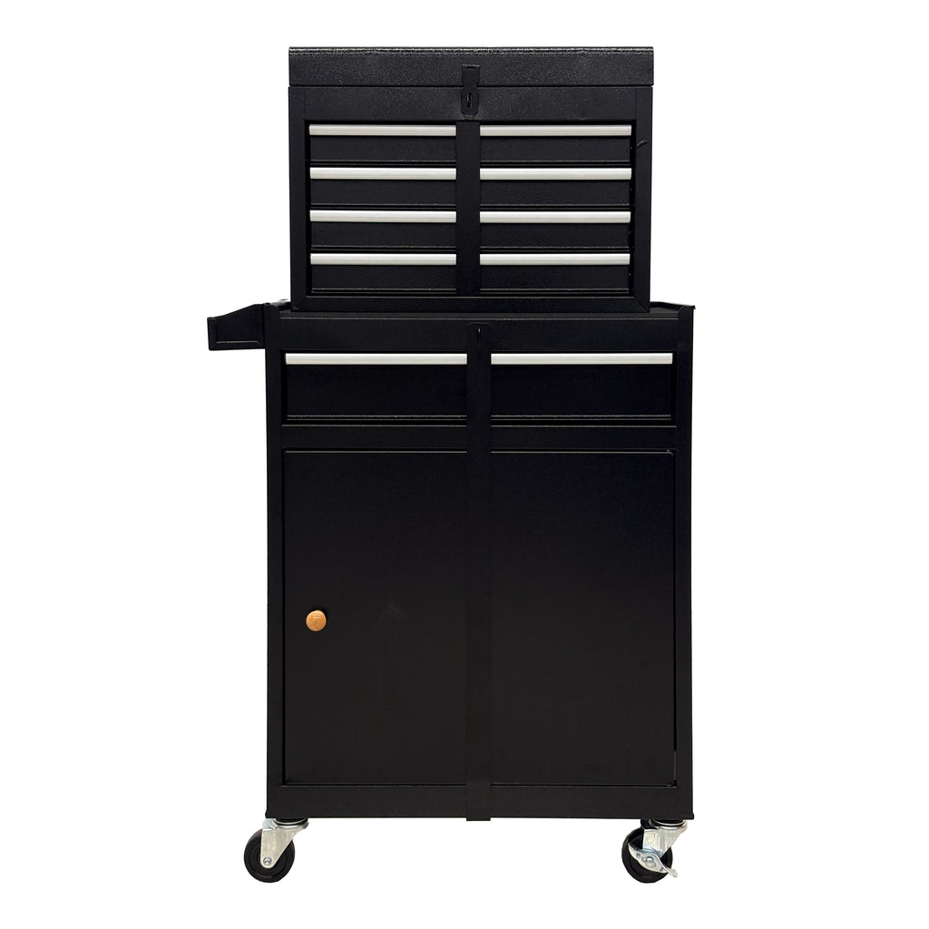 5-Drawer Rolling Tool Chest with Lockable Wheels - Black
