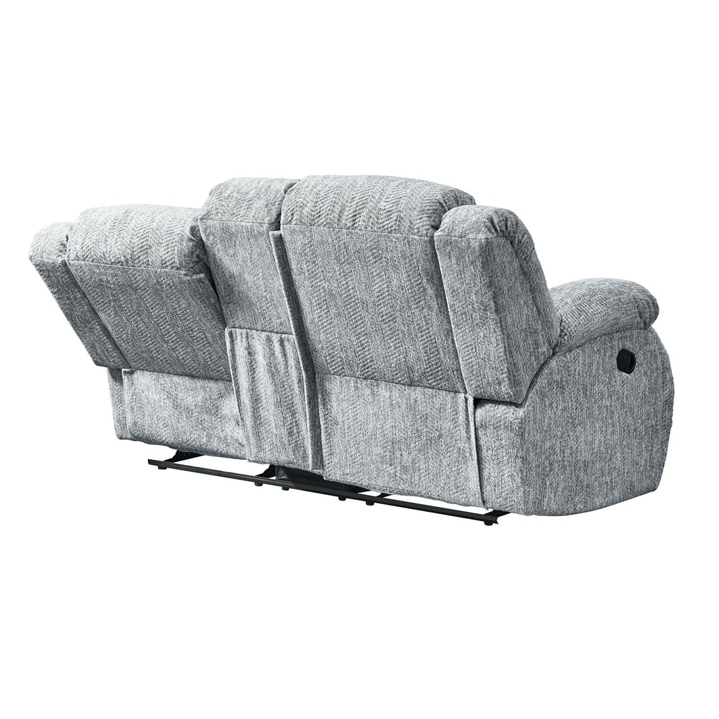 Console Reclining Loveseat with Manual Motion - Black or Gray