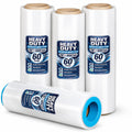 1000ft Industrial Strength Stretch Wrap Film Roll with Handles - Clear Plastic