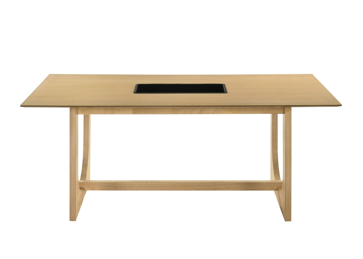 8 Piece Dining Room Set with Server - Natural / White