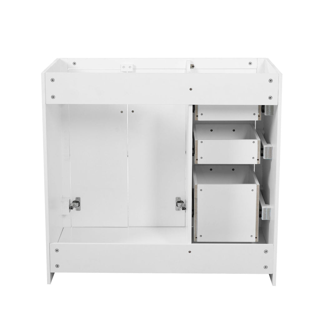 Retro Style Bathroom Vanity with Soft Closing Doors - Multiple Colors