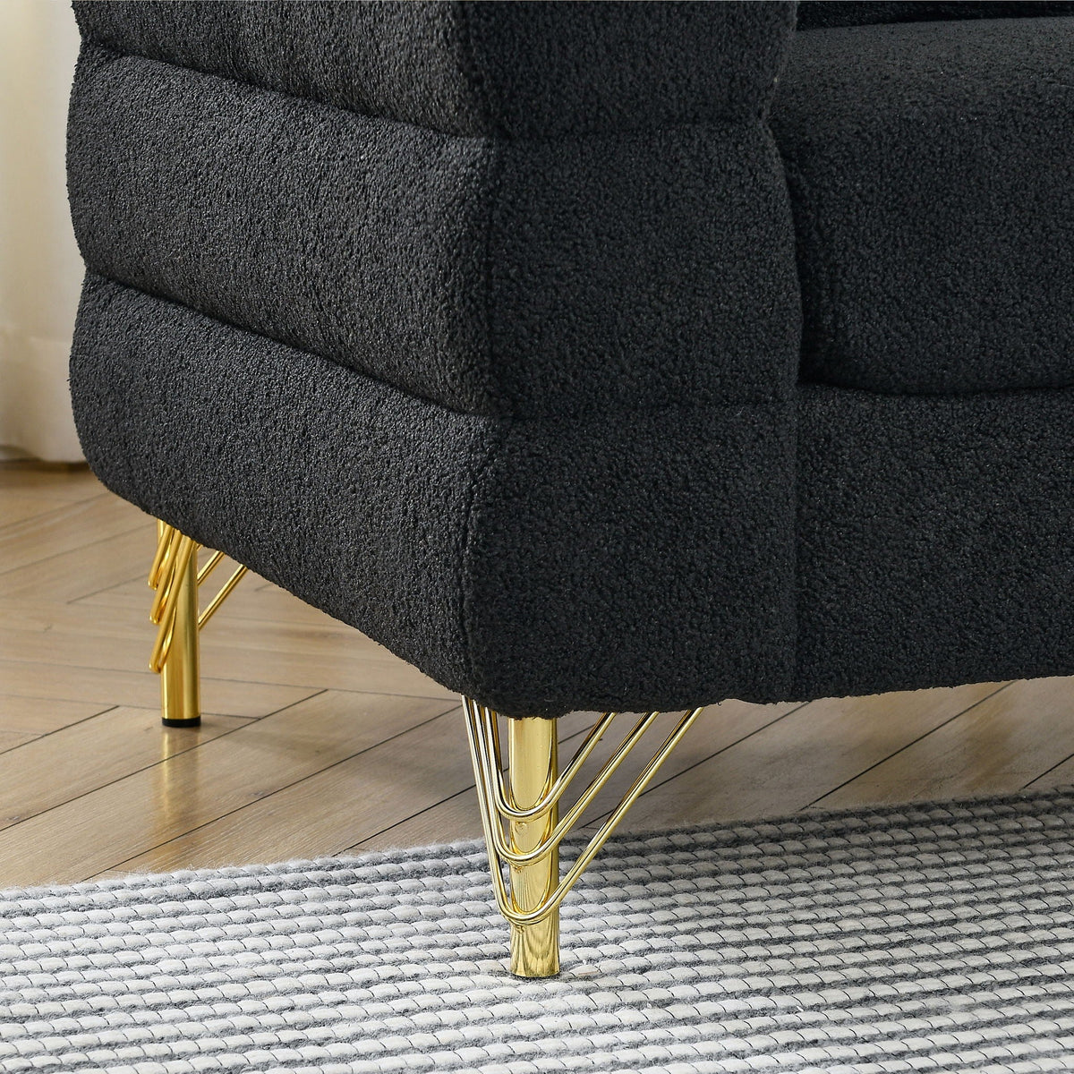 Streamline Sectional Sofa with Art Deco Design - Multiple Colors
