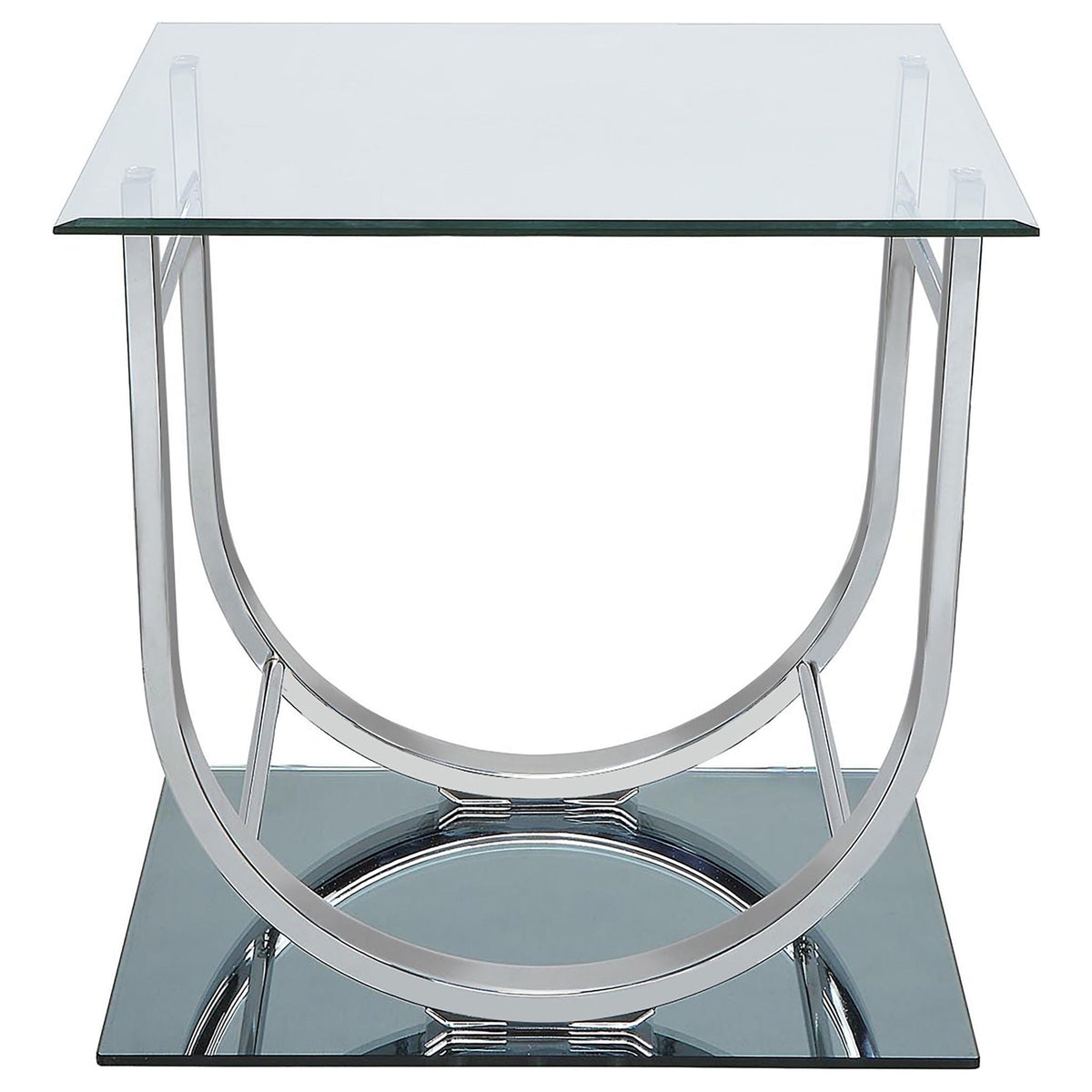 Danville 3-piece Glass Top Coffee and End Table Set Chrome