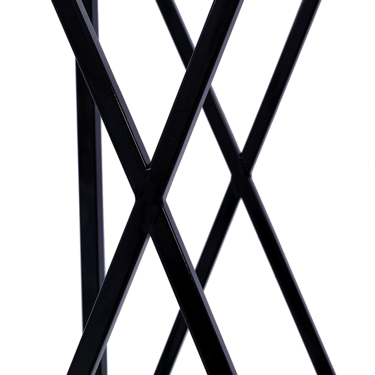 Decorative Firewood Storage Log Rack Holder with Openwork Design - Black