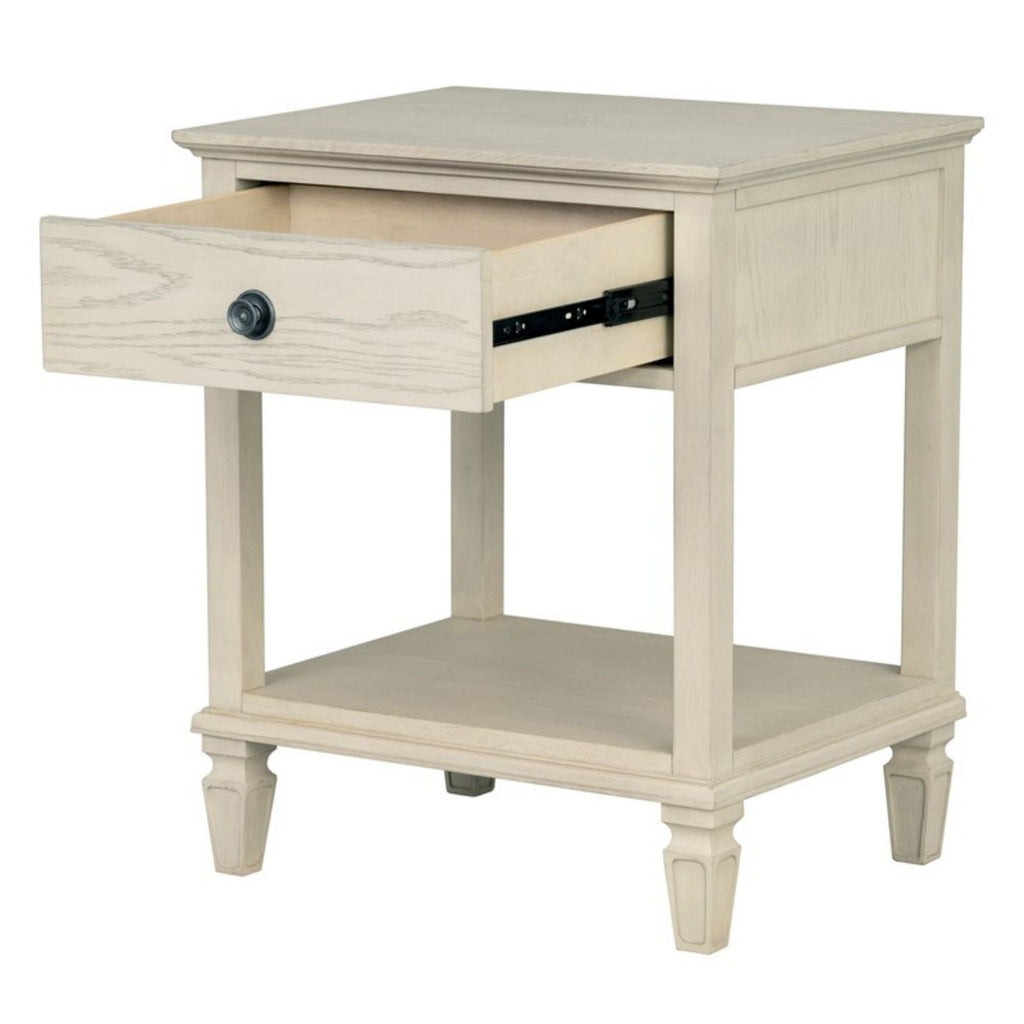 Bedside Table with Drawer and Shelf - Solid Wood Nightstand - Light Brown, Dark Brown, Beige, or Dark Gray