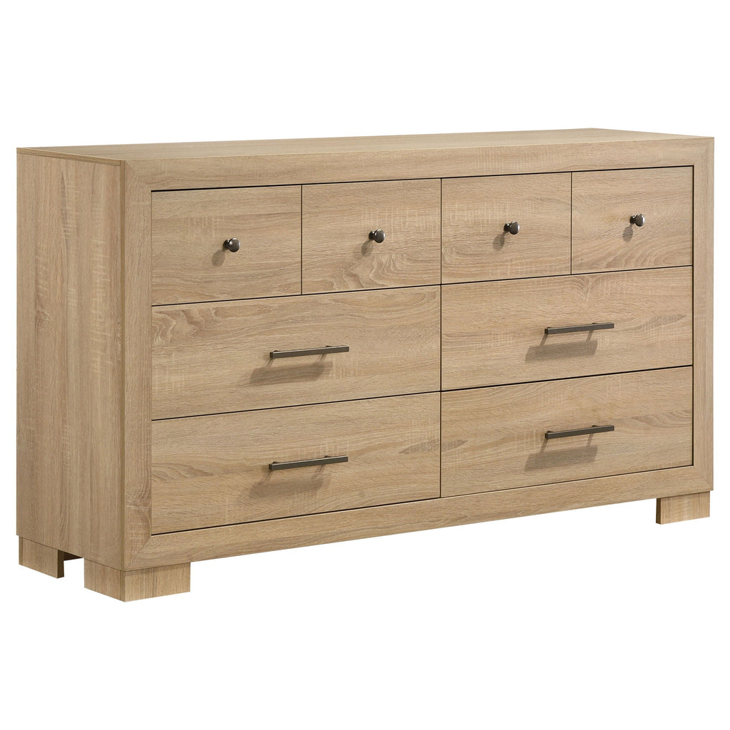 Arielle 5-piece Queen Bedroom Set Light Oak
