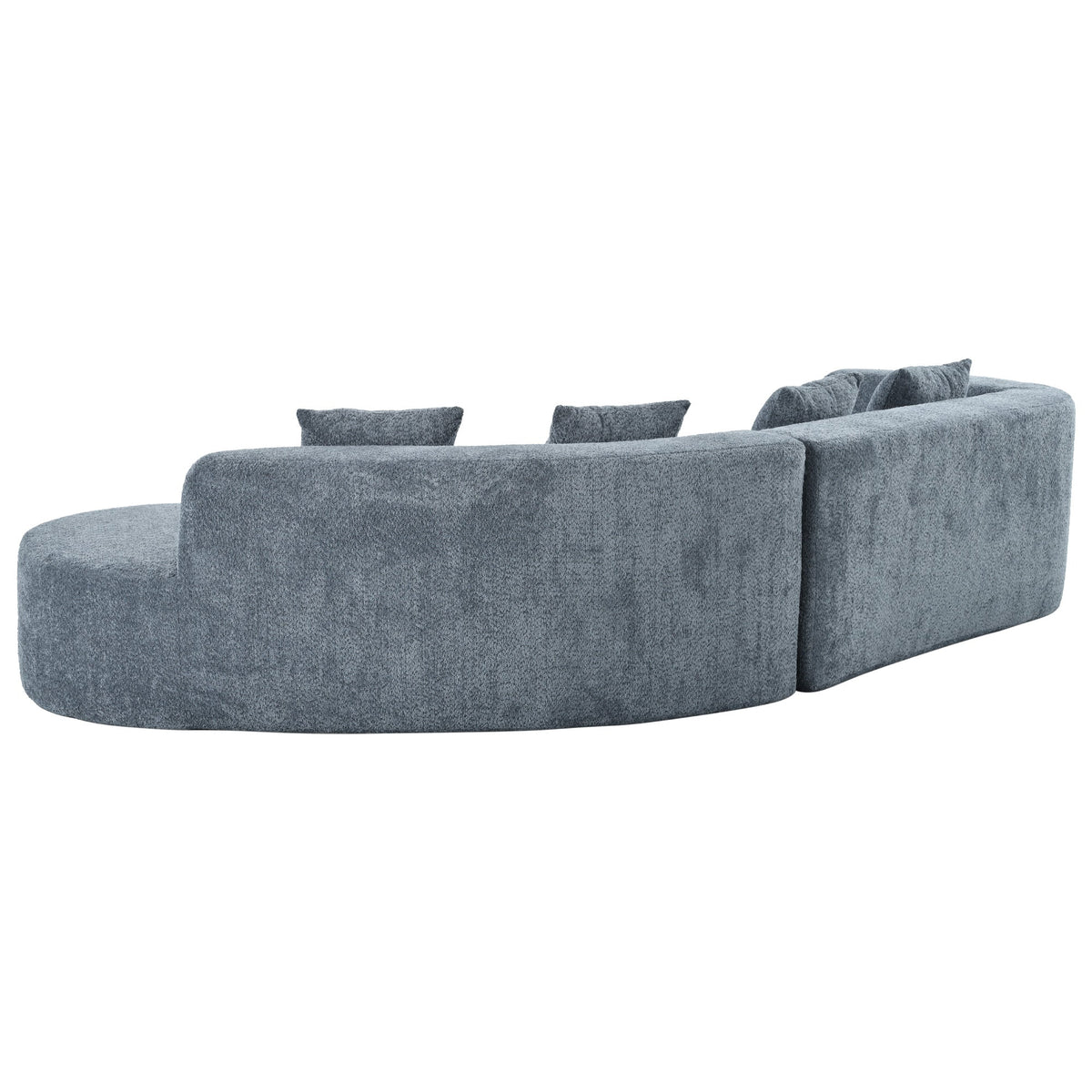 132" Modern Sectional Sofa with Curved Modular Design - Chenille