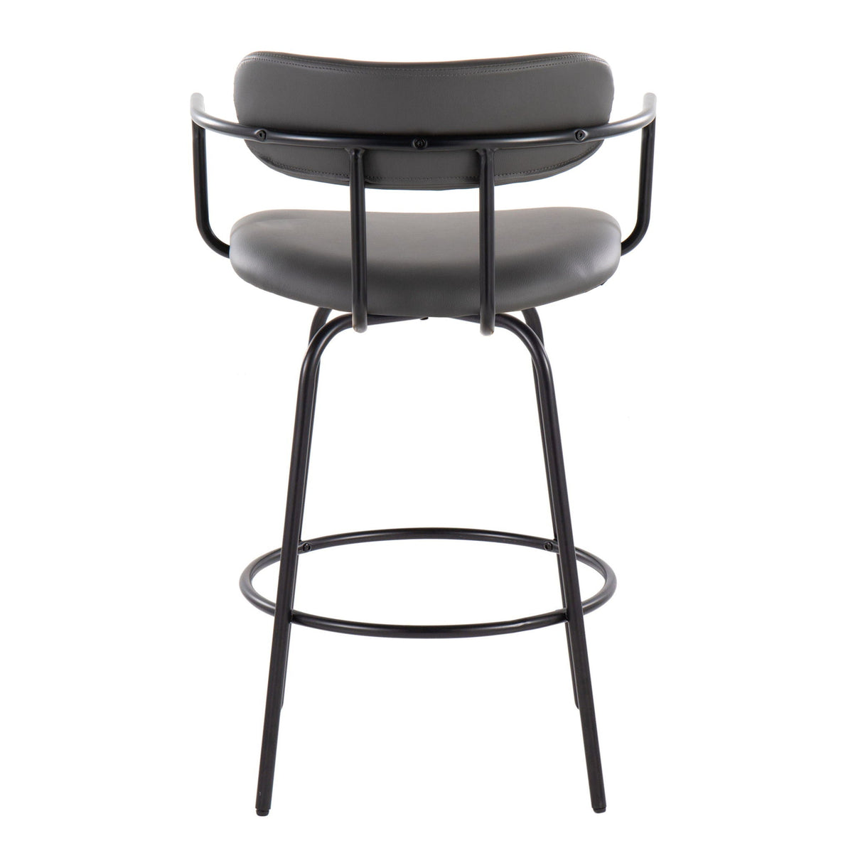 Demi Contemporary Fixed Height Counter Stool With Swivel (Set of 2)
