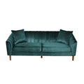 Contemporary 3 Seater Sofa with Button Tufted Accents - Dark Green or Beige