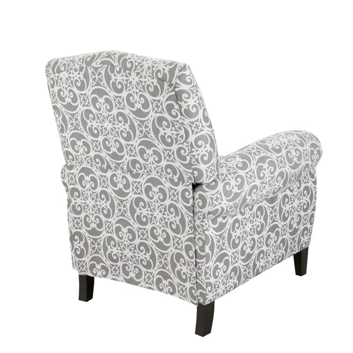 Kirby Transitional Push Back Recliner Chair with Solid Wood Frame - Blue or Gray
