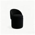 Upholstered Makeup Stool with Storage and Foldable Backrest - Velvet