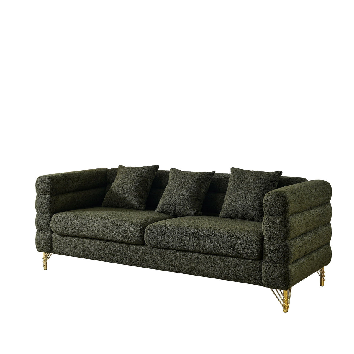 Streamline Sectional Sofa with Art Deco Design - Multiple Colors