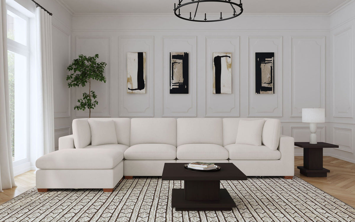 Lakeview 5-piece Upholstered Modular Sectional Sofa Ivory