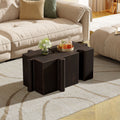 Artistic Puzzle Outdoor Table Set with Modular Design - Antique