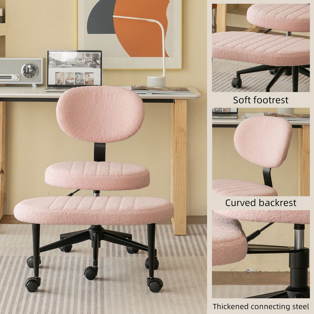 Ergonomic Cross Legged Office Chair with Back Support - Multiple Colors