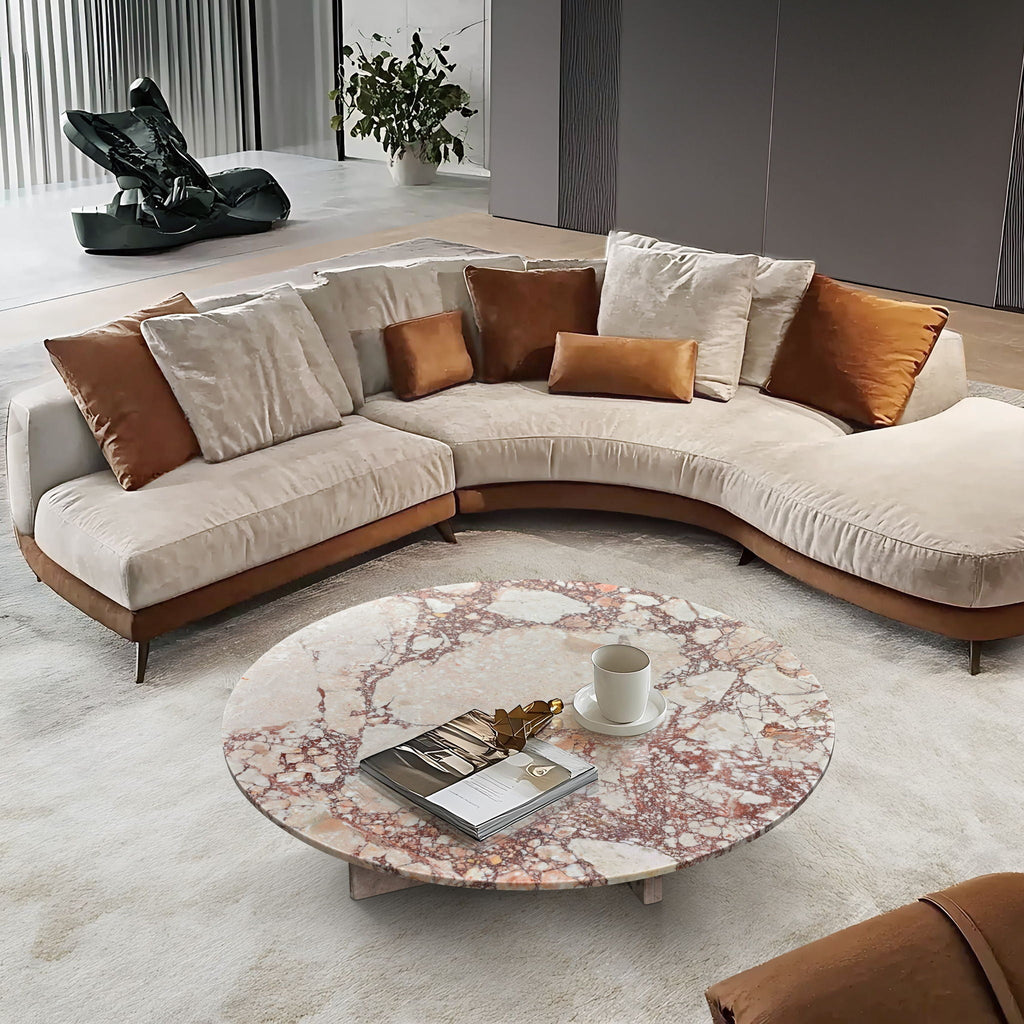 Luxury Coffee Table with Unique Veining - Natural Stone Design