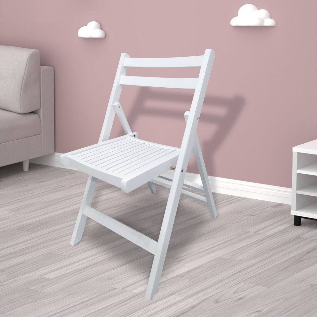 Foldable Solid Wood Special Event Chair Set - Set of 4 (Multiple Colors)