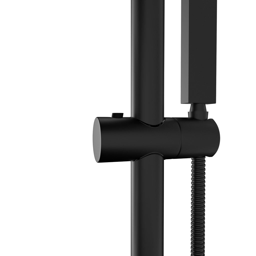 Modern Shower System with Adjustable Slide Bar - Black or Gray