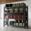 5000 lbs Heavy Duty Garage Shelving Unit with Adjustable Metal Shelves - Black