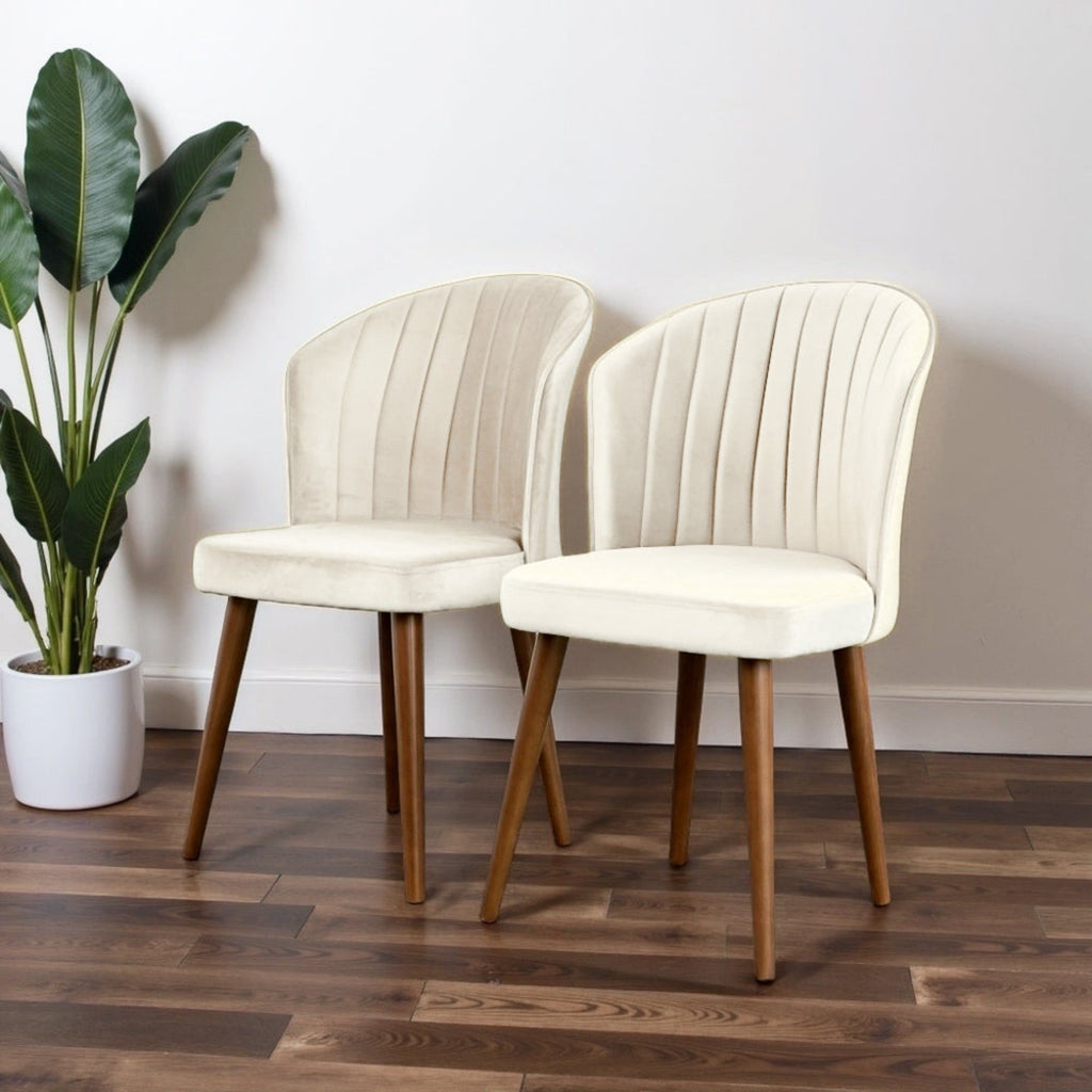 Comfortable Parsons Dining Chair Set with No Assembly Required - Beige, Blue, Yellow