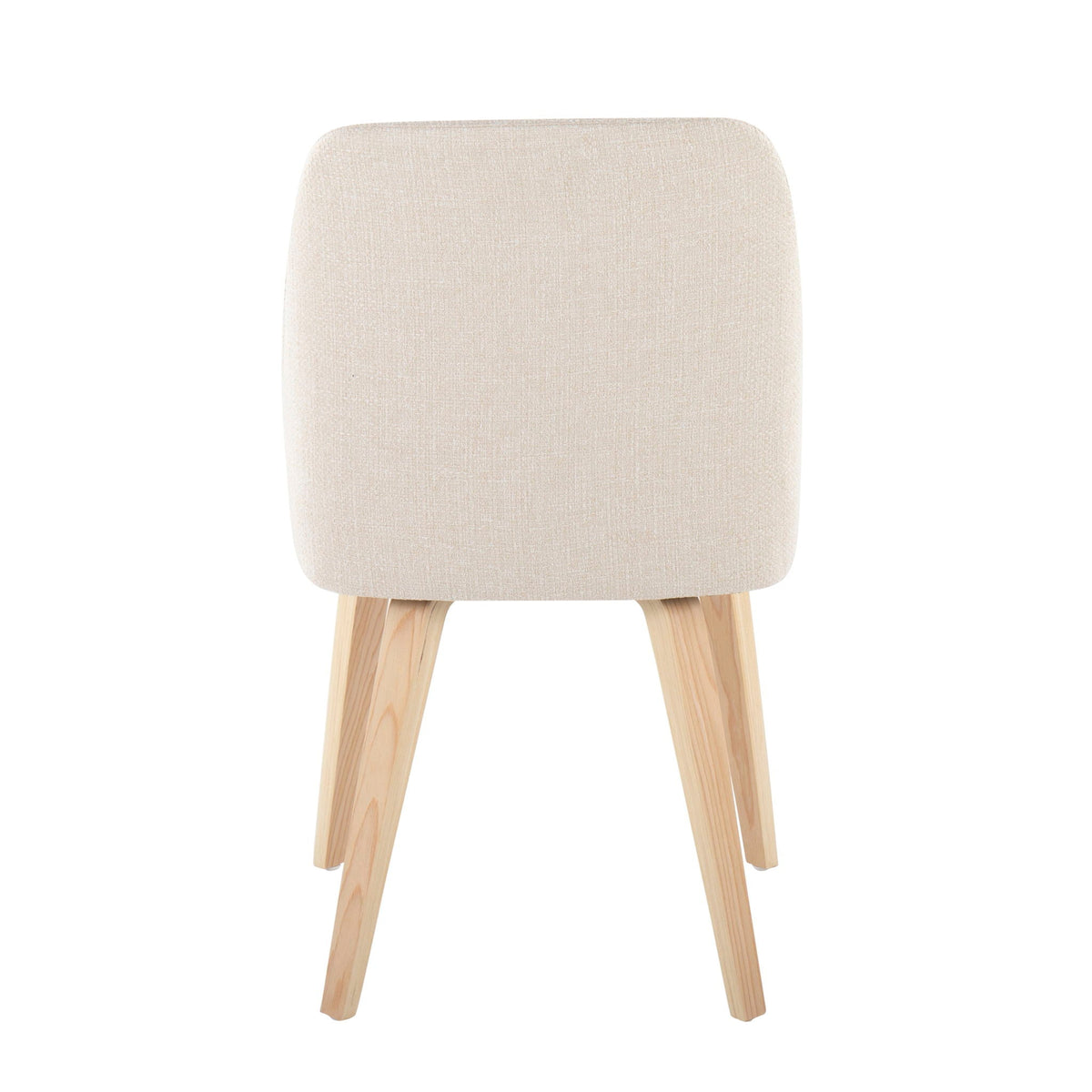 Contemporary Dining Chair Set with Padded Seat - Brown
