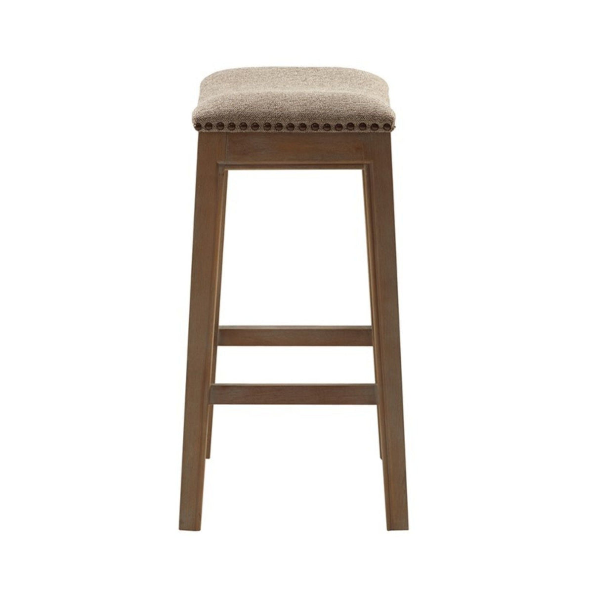 Saddle Counter Stool with High Density Foam - Light Brown