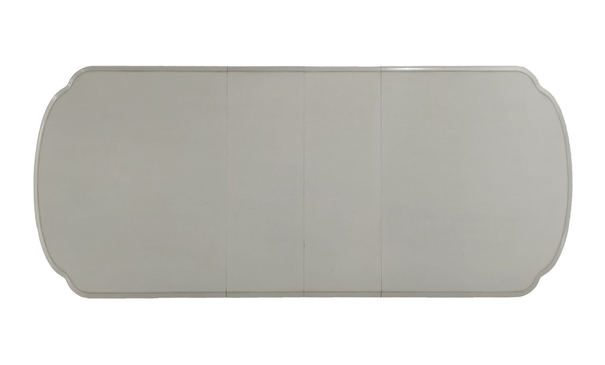 Dresden Elegant Dining Table with Wood Construction - Pearl Silver or Dark Brown