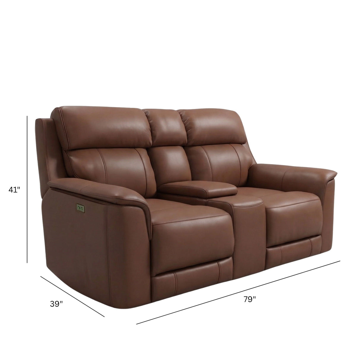 Dual Power Reclining Loveseat with Center Console - Multiple Colors