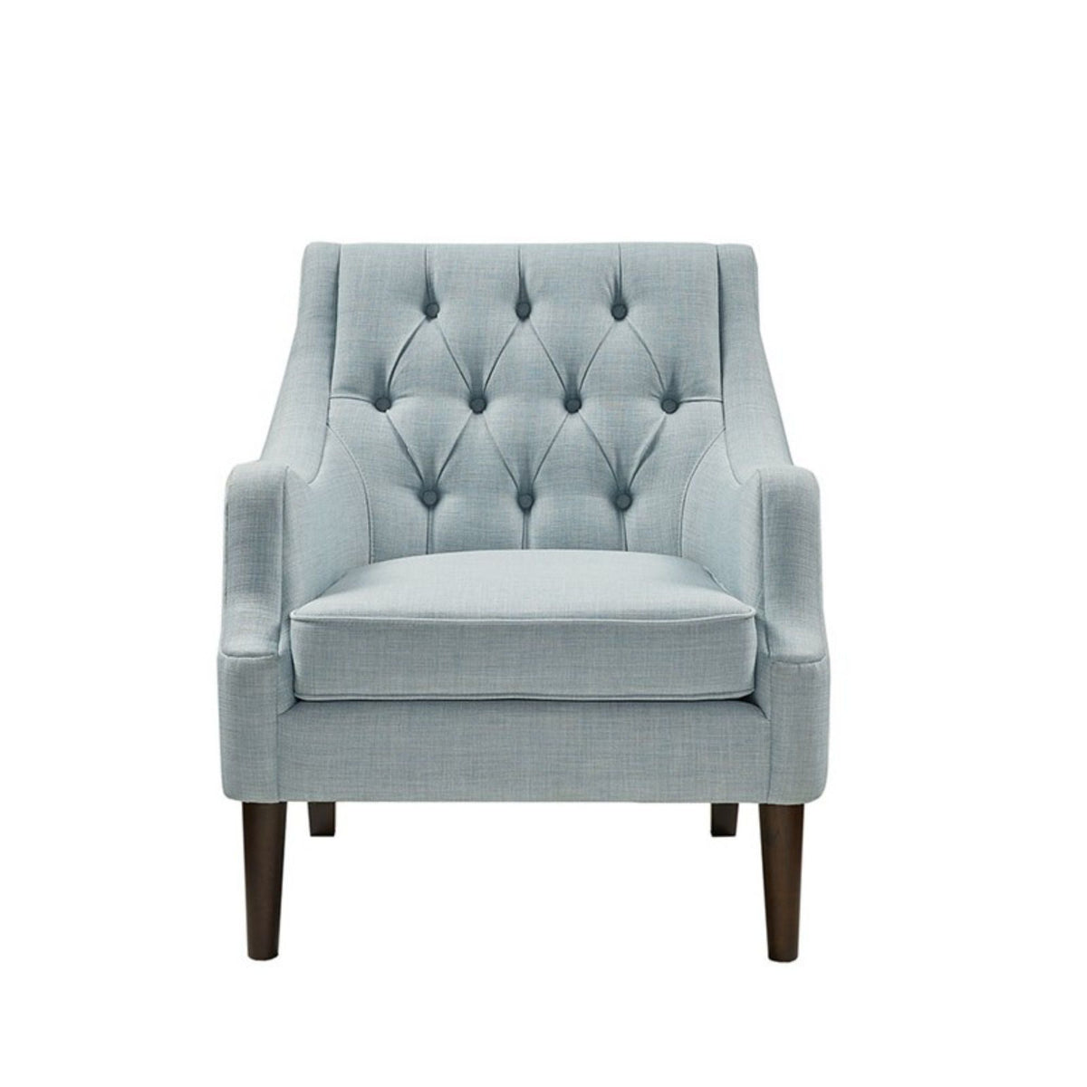 Button Tufted Accent Chair with Removable Cushion - Light Blue