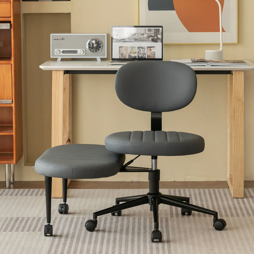Ergonomic Cross Legged Office Chair with Back Support - Multiple Colors