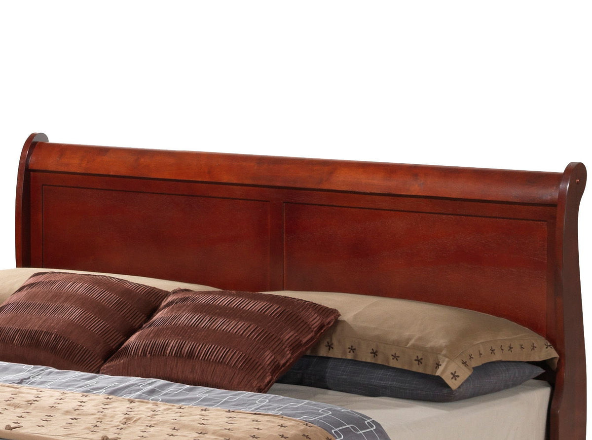 Upholstered Panel Sleigh Storage Bed with Dove Tail Drawers - Multiple Colors