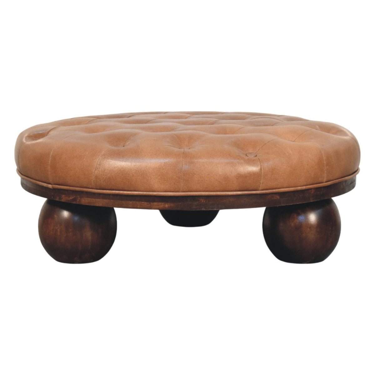 Solid Wood Sfera Coffee Table with Handcrafted Design - California Walnut