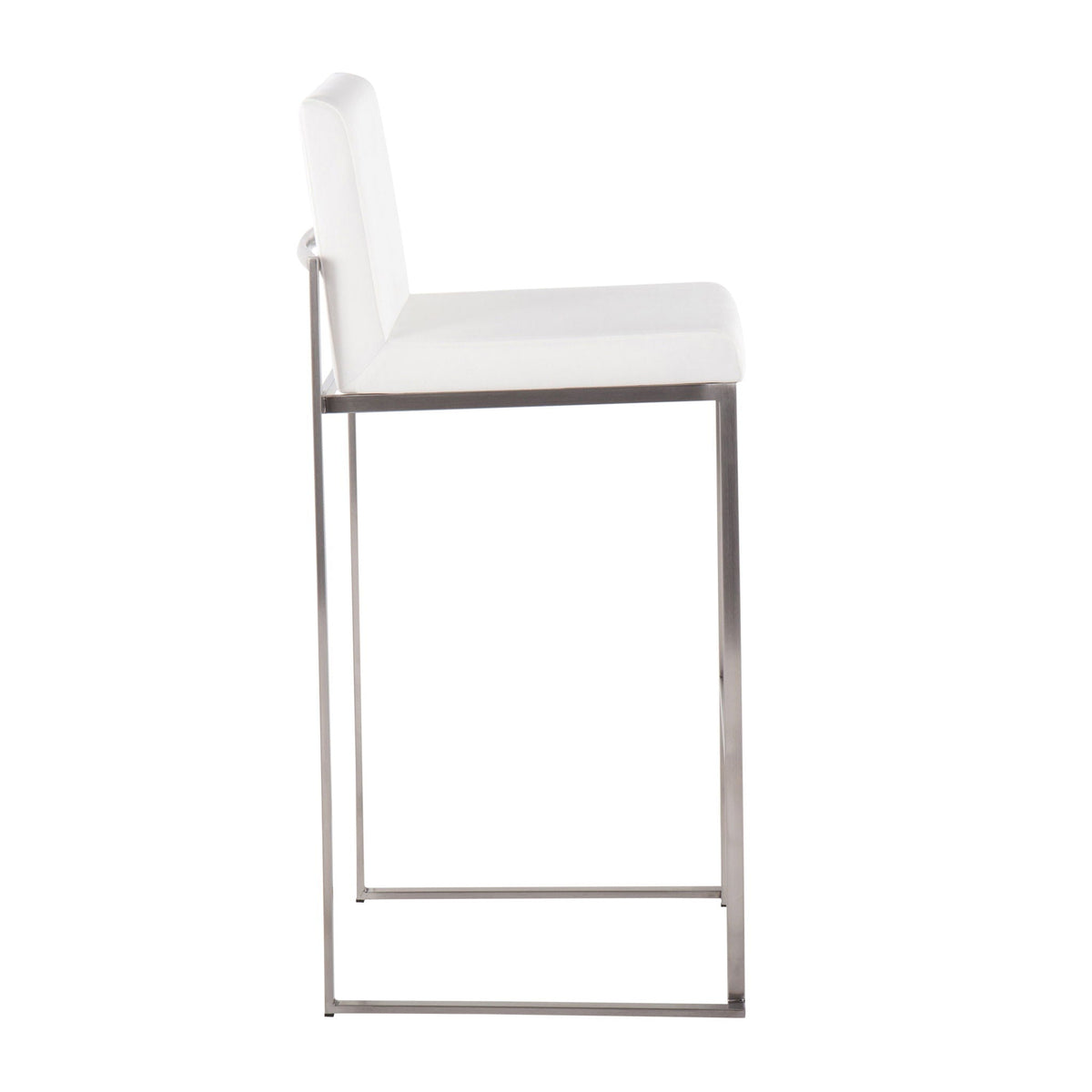 Contemporary High Back Barstool Set with Upholstered Seat – Multiple Colors